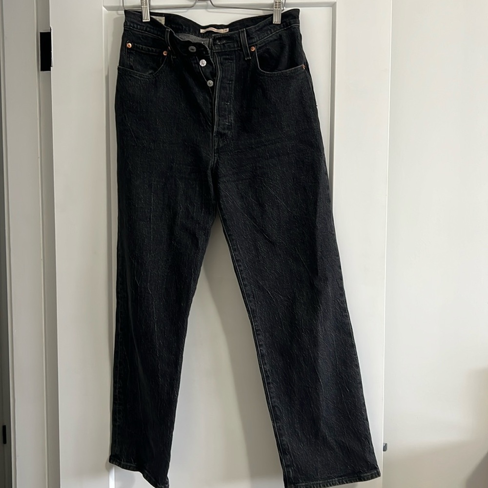 Ribcage straight ankle black wash Levi’s